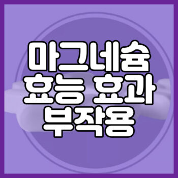 마그네슘 효능 효과